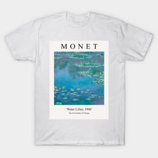 Claude Monet Blue Water Lilies 1906 Painting T-Shirt